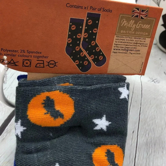 Milly green dachshund witchy paws mug and sock set - Picture 6 of 7